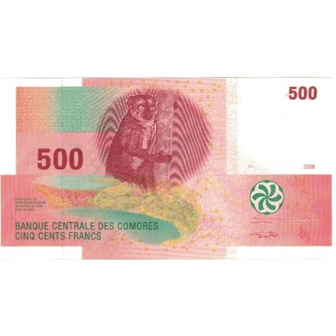 Geldschein, Komoren, 500 Francs, 2006, 2006, KM:15, UNZ
