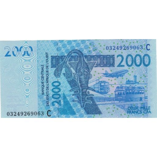 Geldschein, West African States, 2000 Francs, 2003, 2003, KM:316Ca, UNZ-