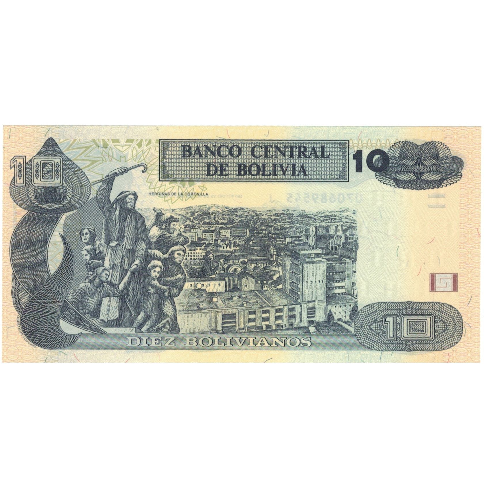 Geldschein, Bolivien, 10 Bolivianos, KM:204a, UNZ-
