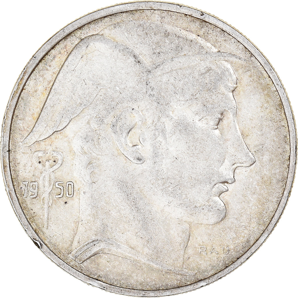 Coin, Belgium, 20 Francs, 20 Frank, 1950, EF(40-45), Silver, KM:140.1