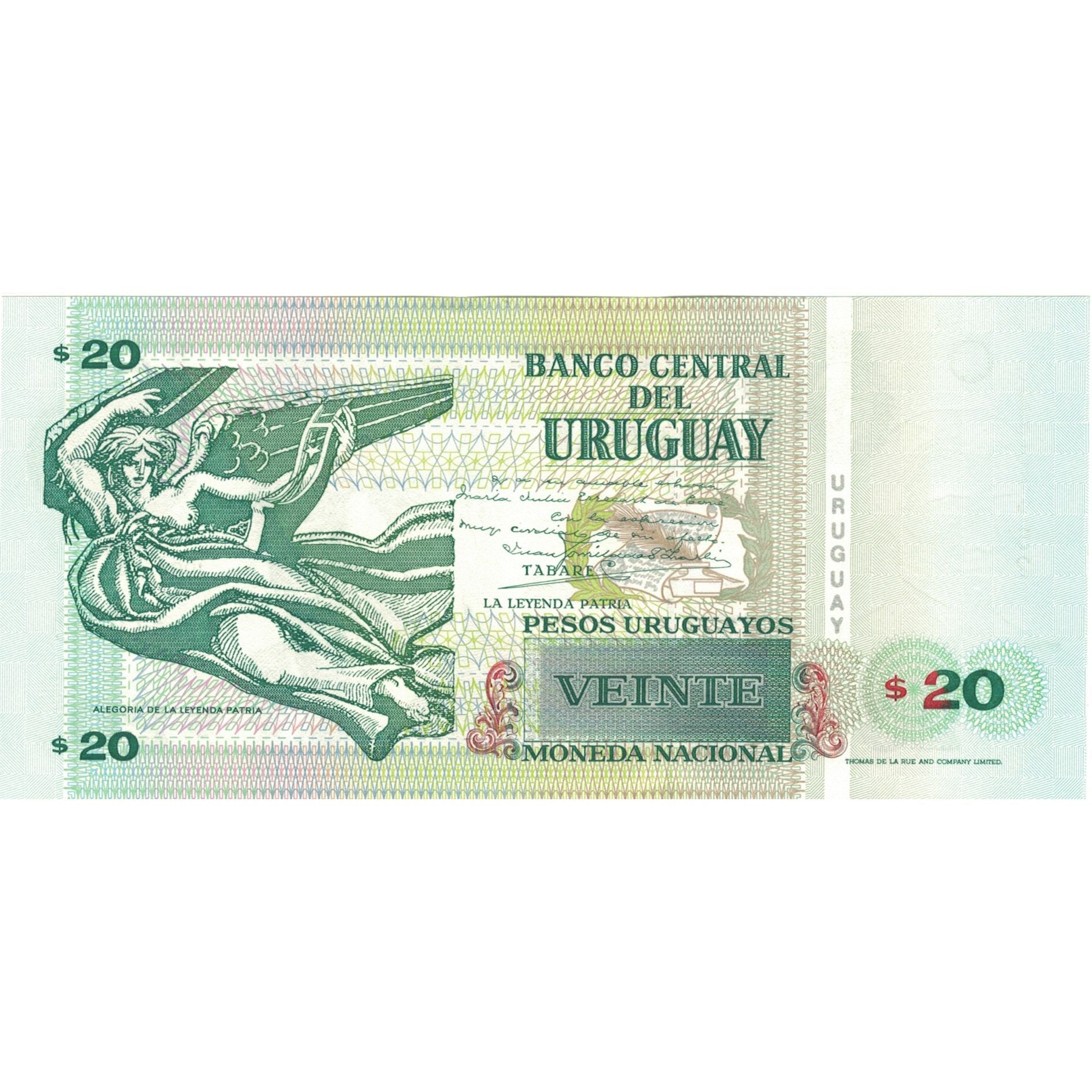Nota, Uruguai, 20 Pesos Uruguayos, 1994, 1994, KM:74a, UNC(65-70)