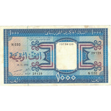 Geldschein, Mauretanien, 1000 Ouguiya, 1996, 1996-11-28, KM:7h, SS