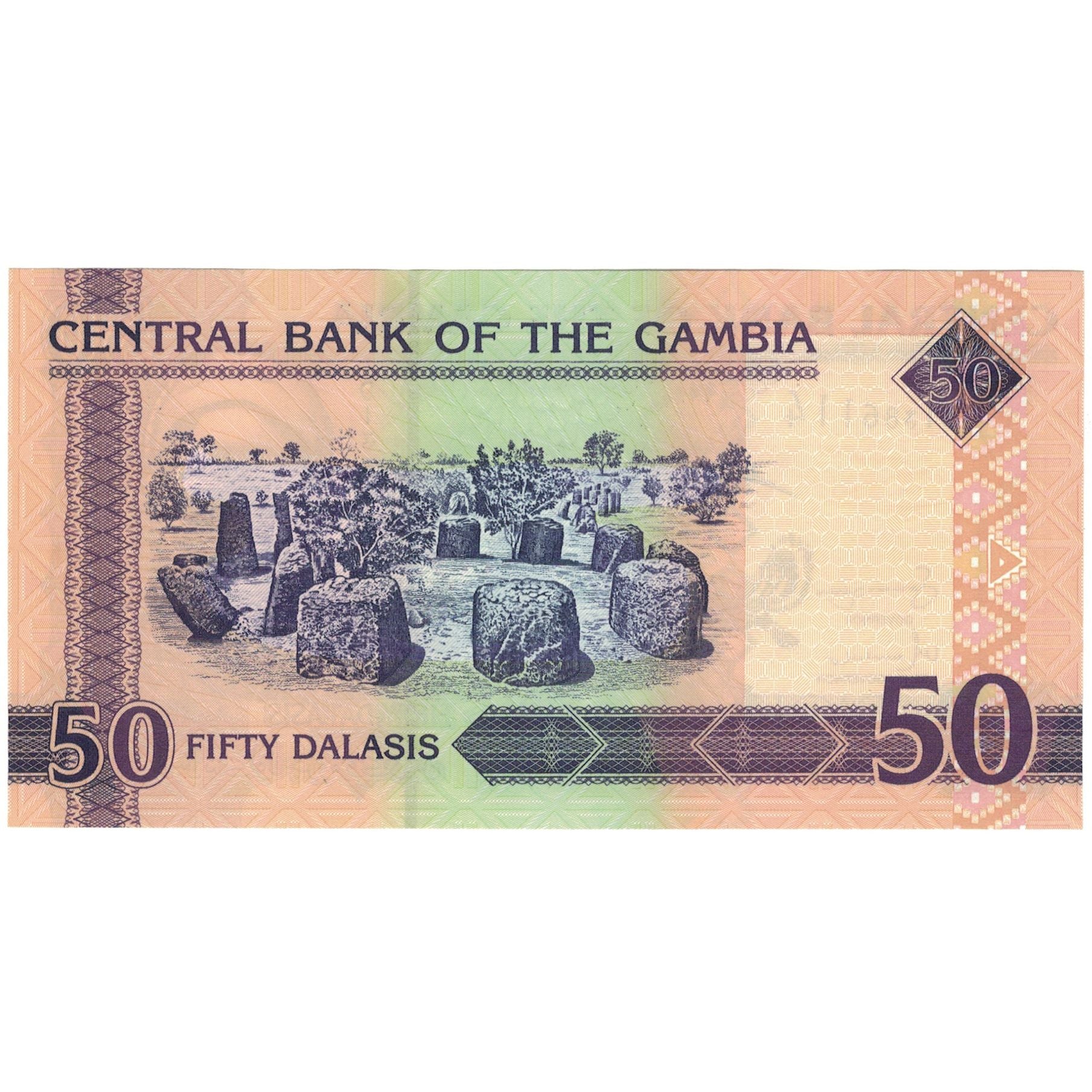 Nota, Gâmbia, 50 Dalasis, 2001, 2001, KM:23a, UNC(65-70)