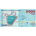 Geldschein, Burundi, 5000 Francs, 2015, 2015.01.15, KM:53, VZ+