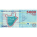 Geldschein, Burundi, 5000 Francs, 2015, 2015.01.15, KM:53, VZ+