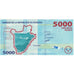 Geldschein, Burundi, 5000 Francs, 2015, 2015.01.15, KM:53, VZ+