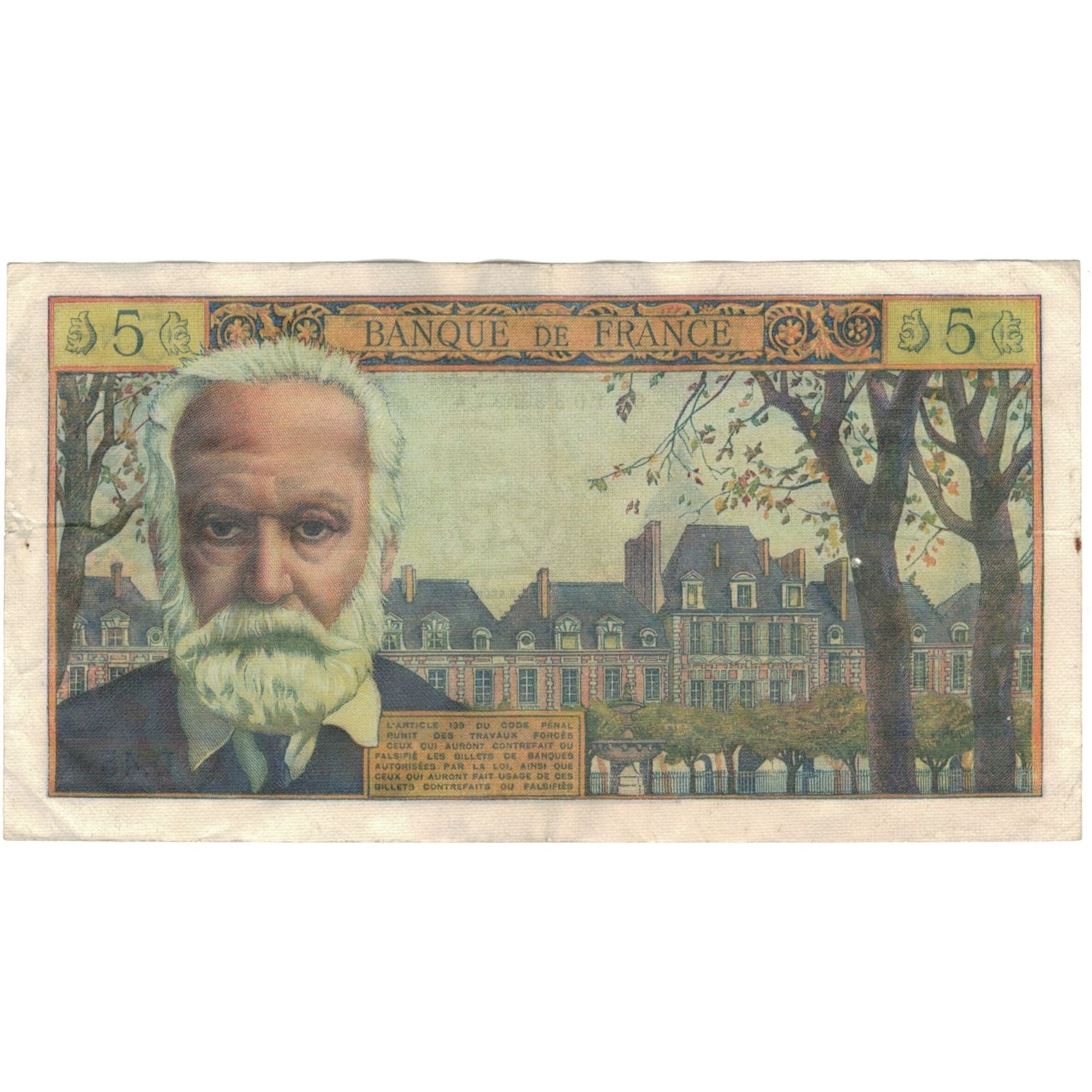 Francia, 5 Nouveaux Francs, Victor Hugo, 1961, 1961-02-02, BB, Fayette:56.6