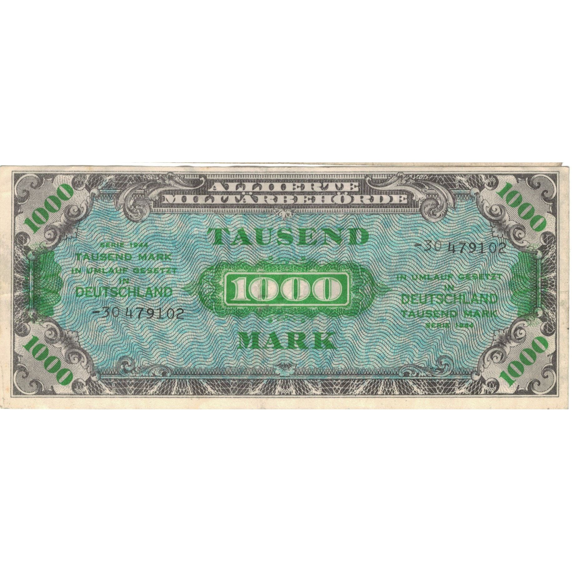 Banknote, Germany, 1000 Mark, 1944, 1944, KM:198a, VF(30-35)