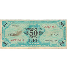 Italy, 50 Lire, 1943A, KM:M20a, Undated, VF(20-25)