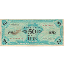 Italie, 50 Lire, 1943A, KM:M20a, non daté, TB
