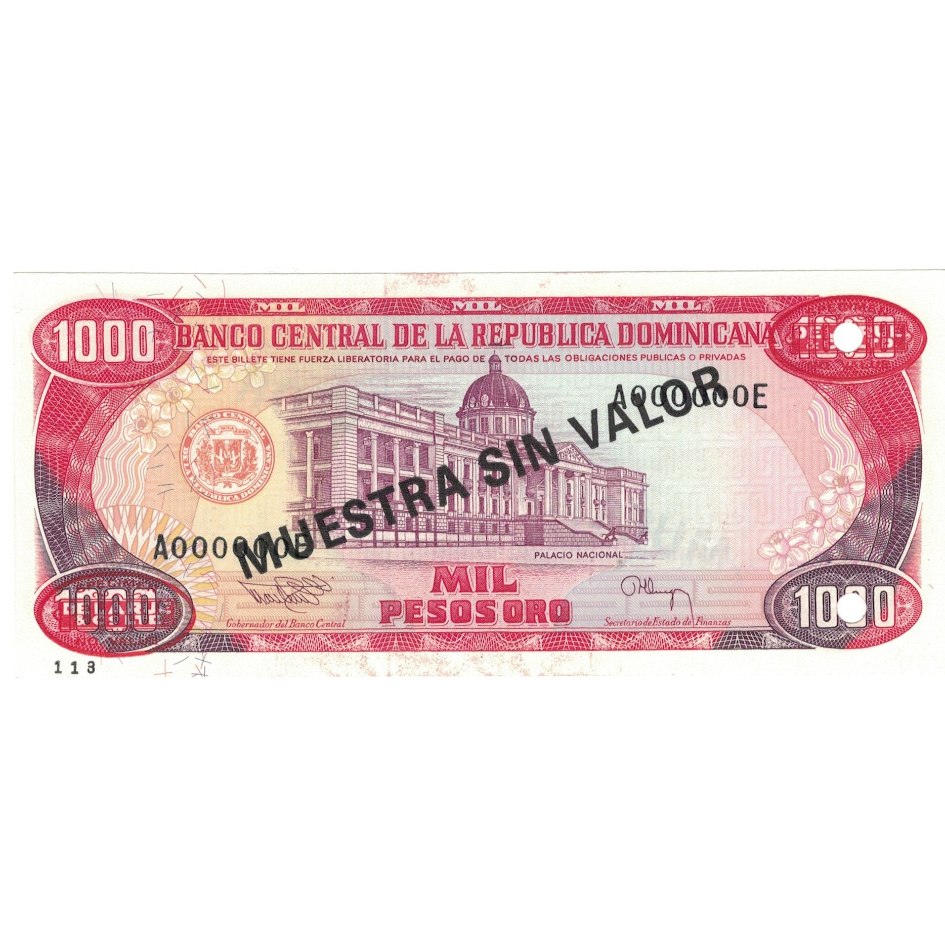 Geldschein, Dominican Republic, 1000 Pesos Oro, 1994, 1994, KM:138s3, UNZ-