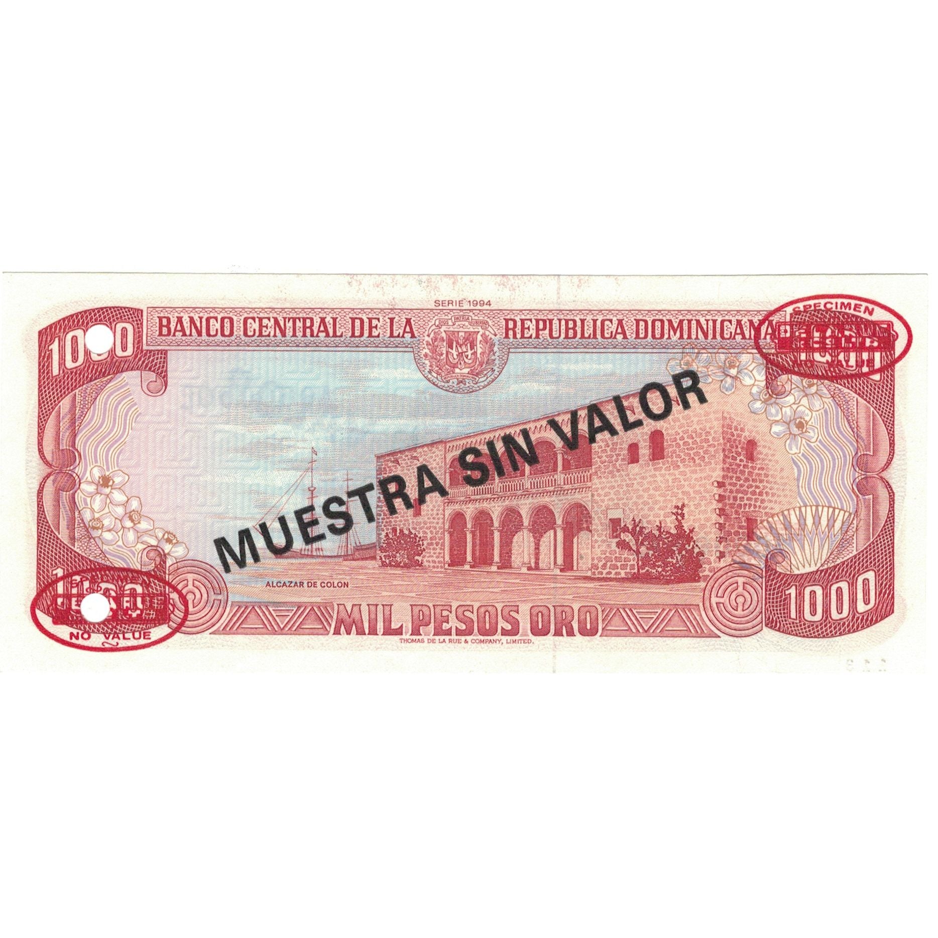 Geldschein, Dominican Republic, 1000 Pesos Oro, 1994, 1994, KM:138s3, UNZ-
