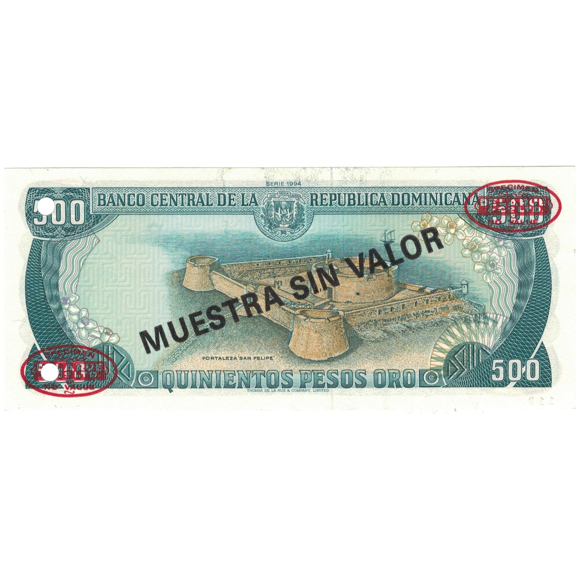 Billet, Dominican Republic, 500 Pesos Oro, 1994, 1994, Specimen, KM:137s2, SPL+