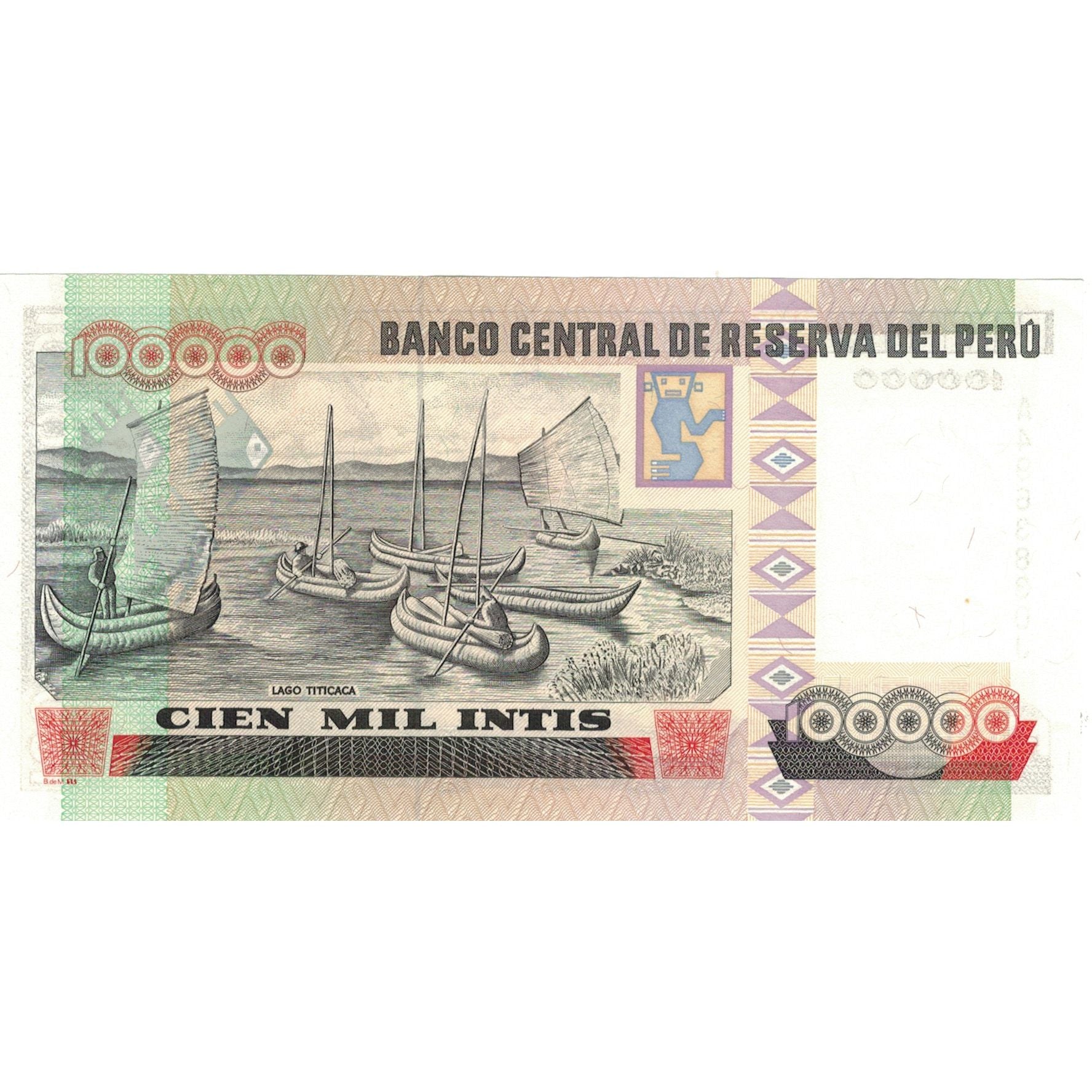 Banconote, Perù, 100,000 Intis, 1989, 1989-12-21, KM:145, FDS