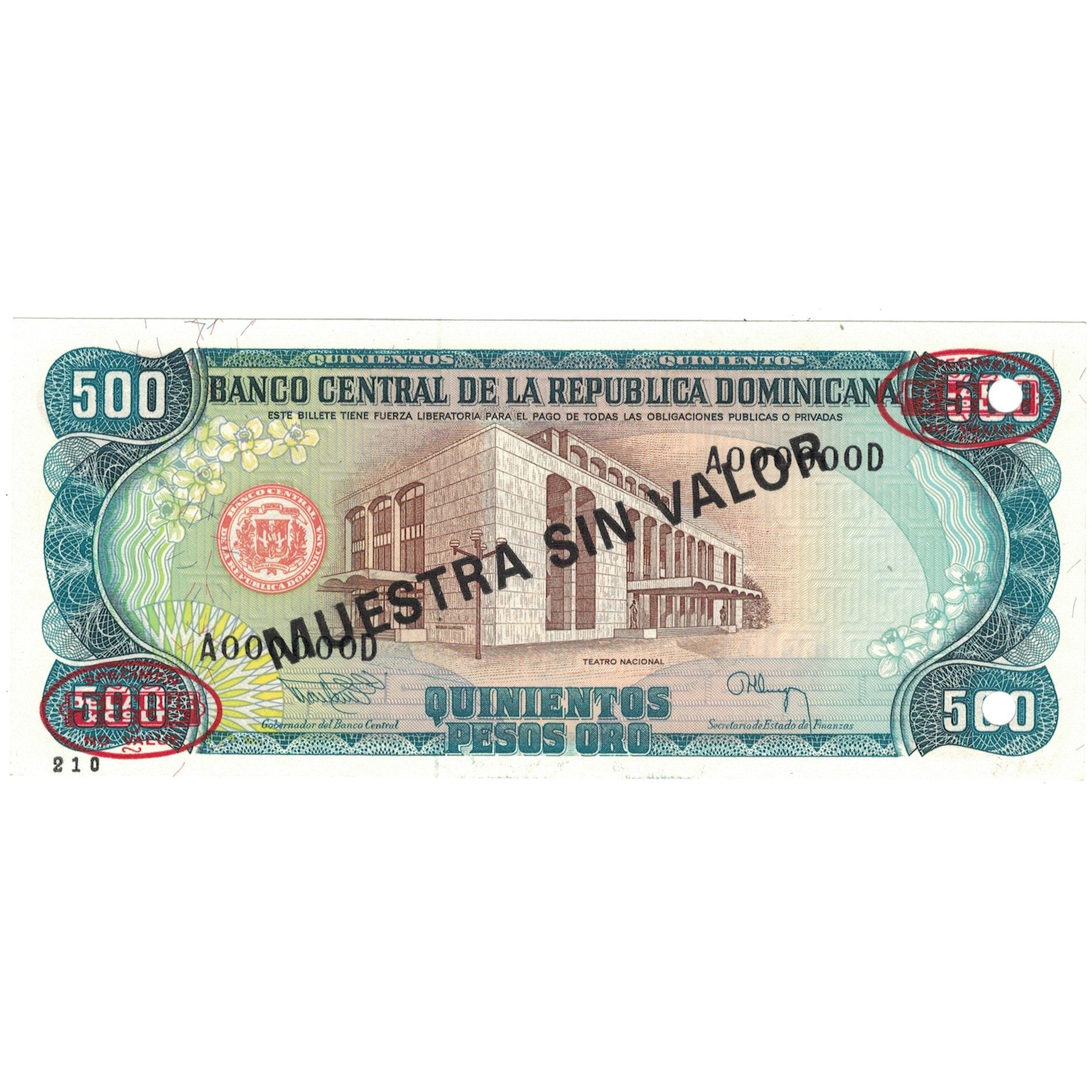Banknote, Dominican Republic, 500 Pesos Oro, 1994, 1994, Specimen, KM:137s2