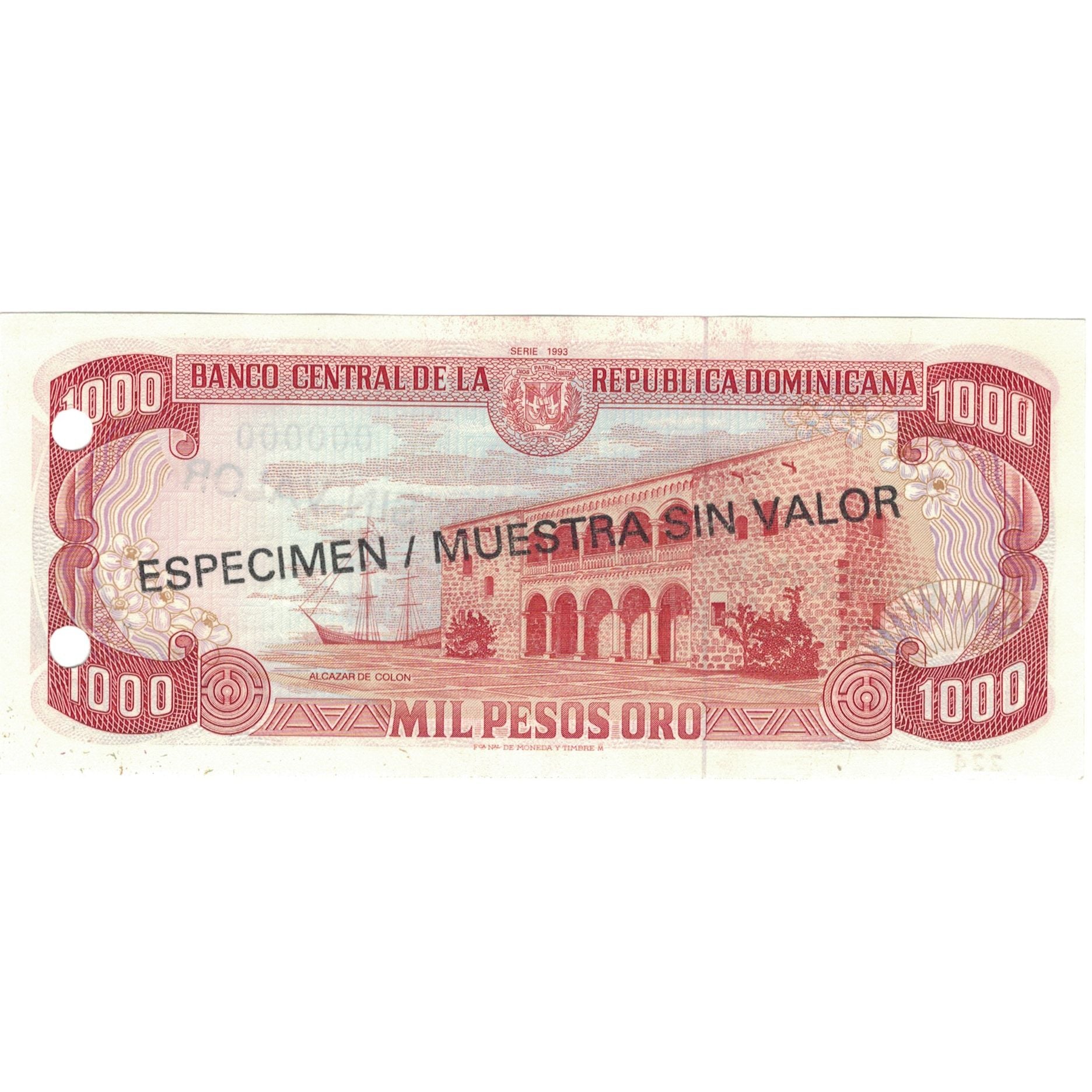 Geldschein, Dominican Republic, 1000 Pesos Oro, 1993, 1993, KM:145s, SS+