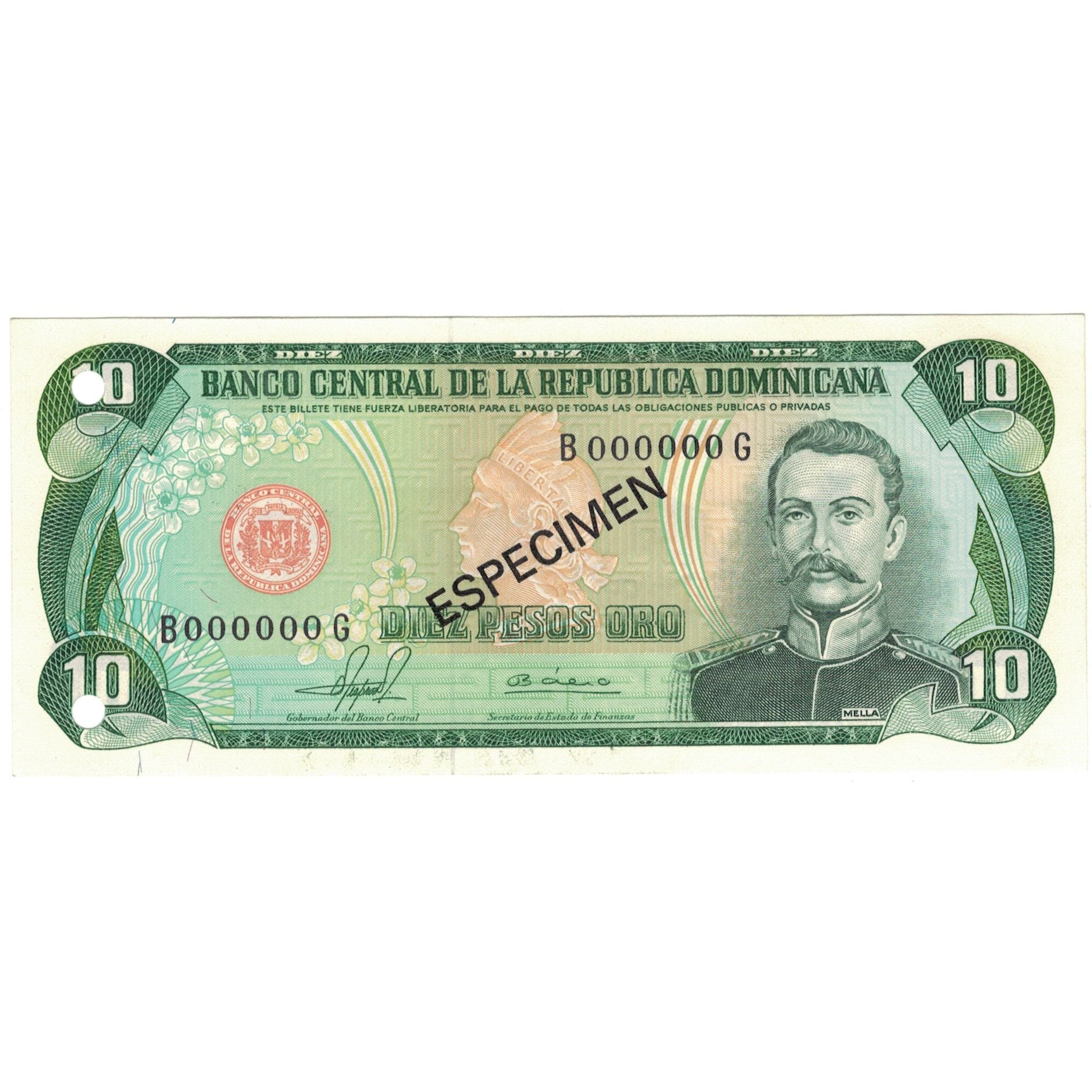 Banknote, Dominican Republic, 10 Pesos Oro, 1981, 1981, Specimen, KM:119s1