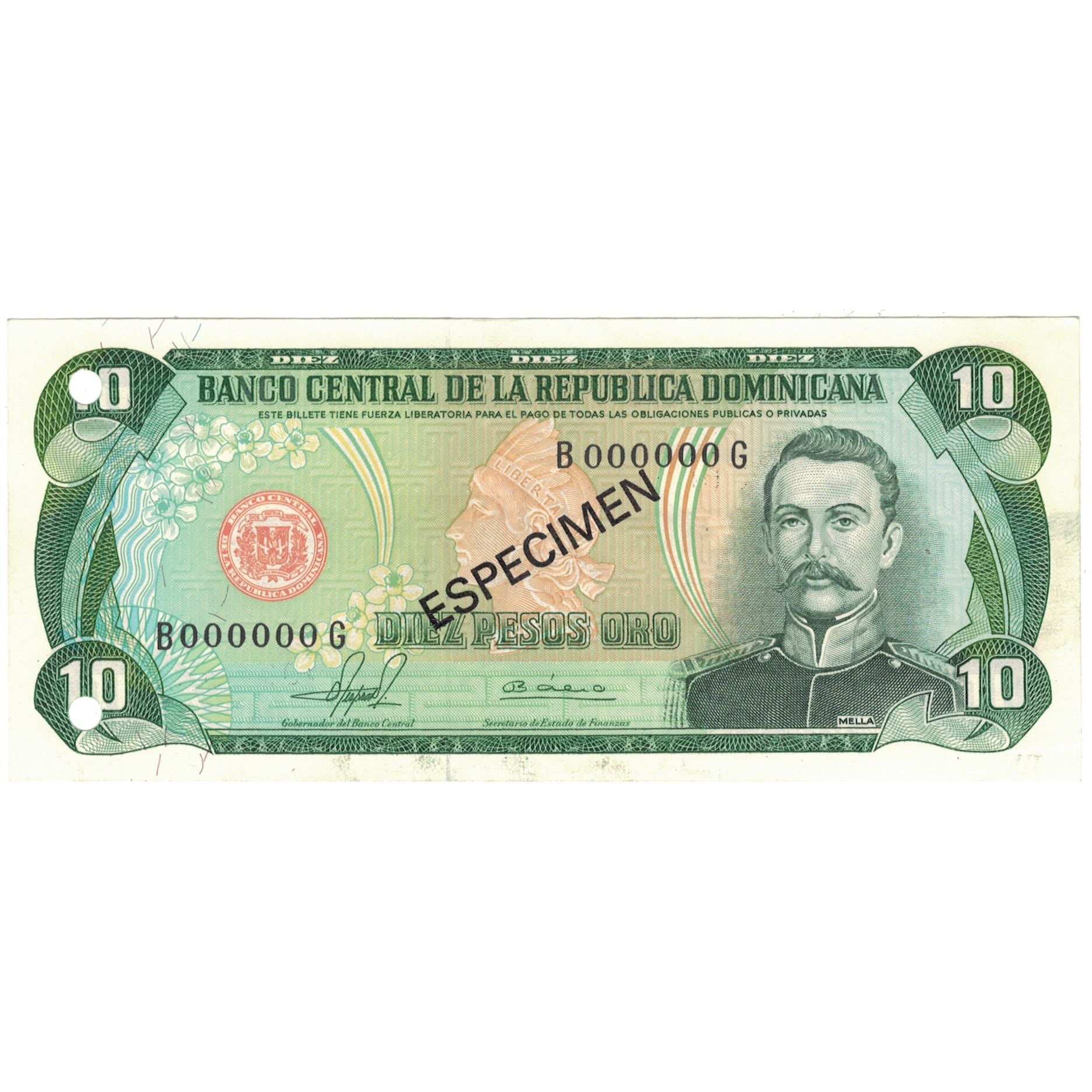 Banknote, Dominican Republic, 10 Pesos Oro, 1981, 1981, Specimen, KM:119s1