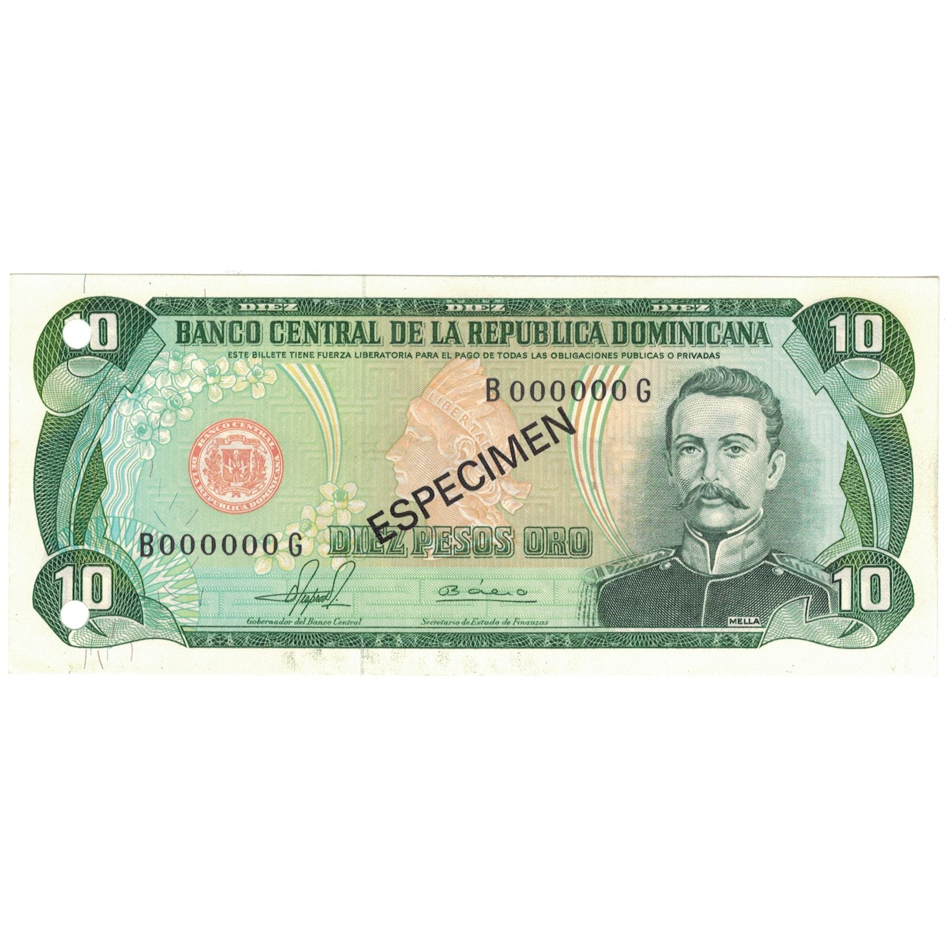 Banknote, Dominican Republic, 10 Pesos Oro, 1981, 1981, Specimen, KM:119s1