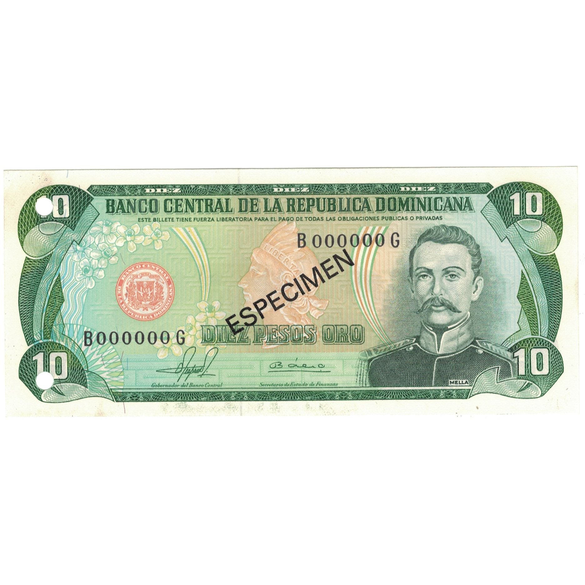 Banknote, Dominican Republic, 10 Pesos Oro, 1981, 1981, Specimen, KM:119s1