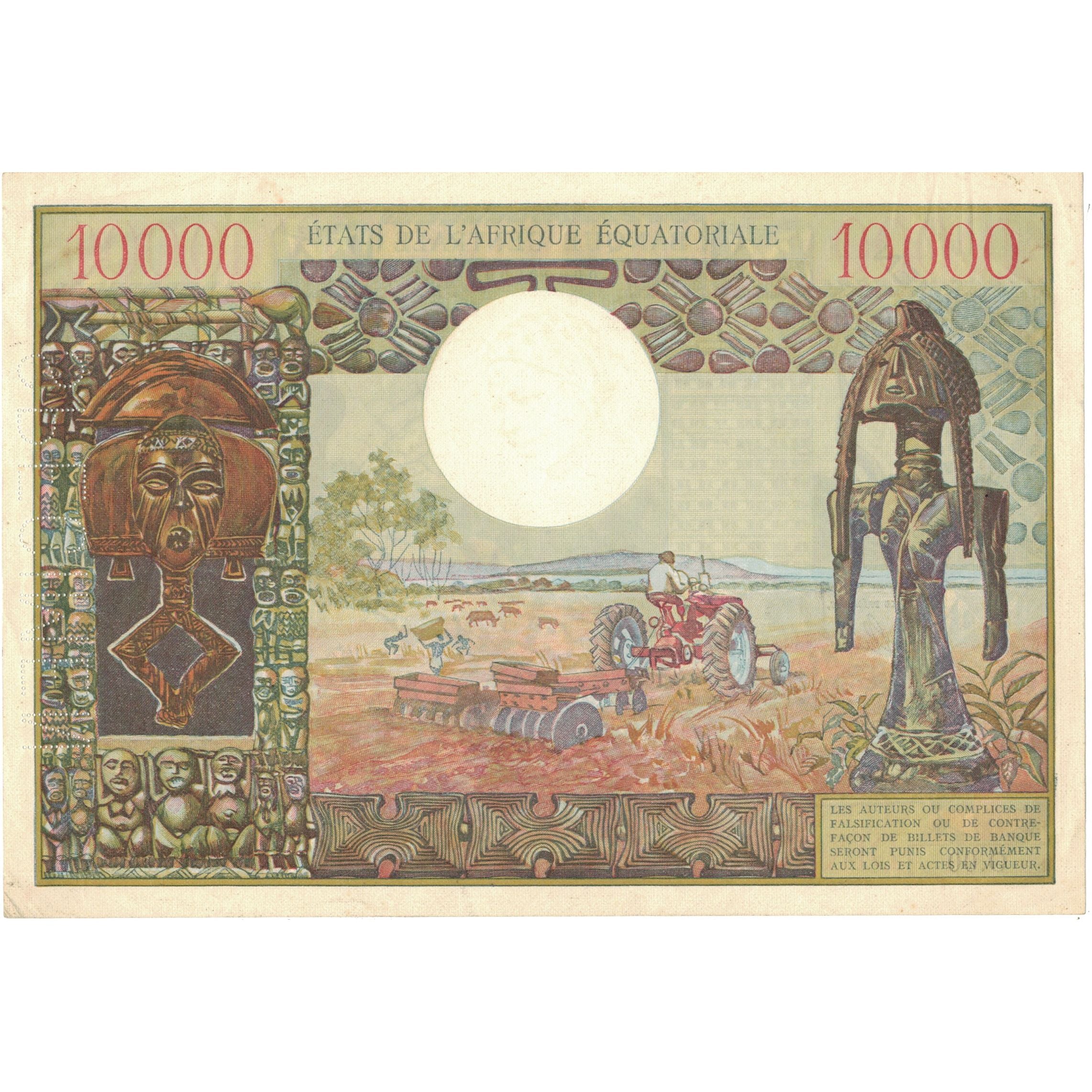 Banconote, Stati dell’Africa equatoriale, 10,000 Francs, Specimen, KM:7s, SPL