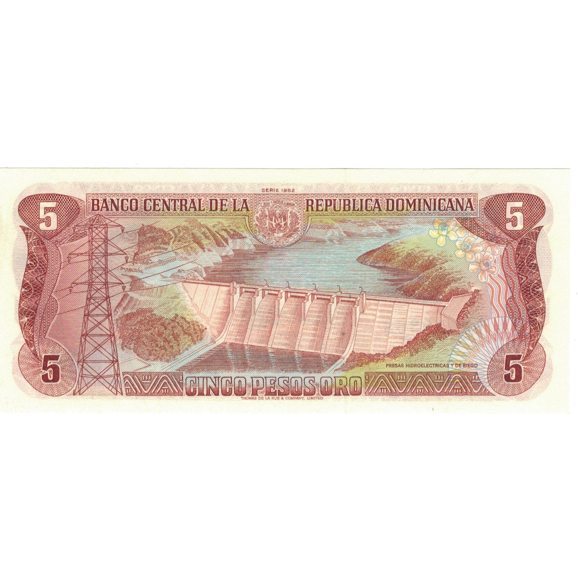 Banconote, Repubblica domenicana, 5 Pesos Oro, 1982, 1982, KM:118b, SPL