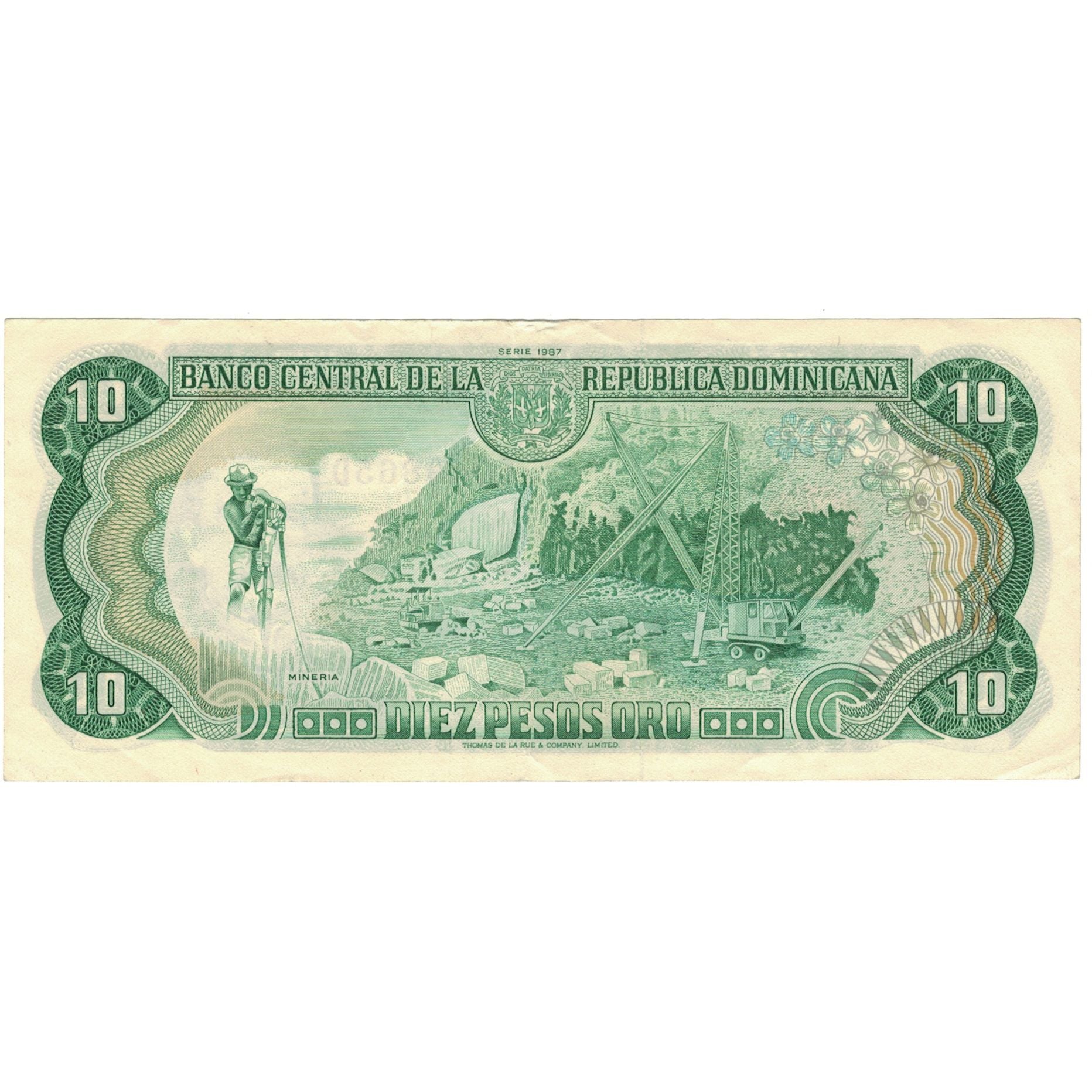 Banknote, Dominican Republic, 10 Pesos Oro, 1987, Undated (1987), KM:119c