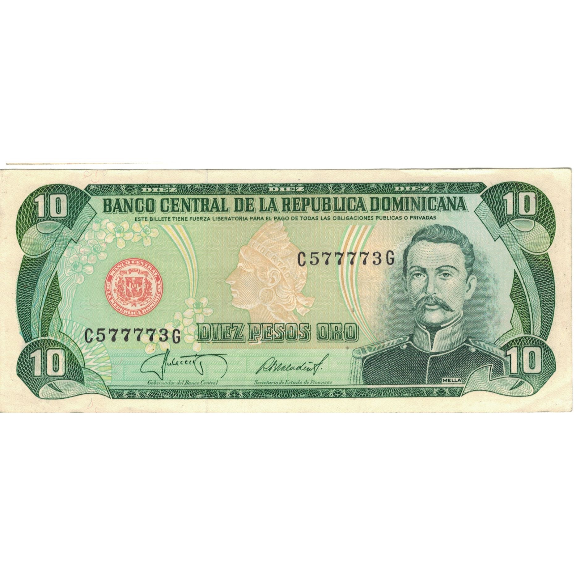 Billet, Dominican Republic, 10 Pesos Oro, 1987, Undated (1987), KM:119c, SUP