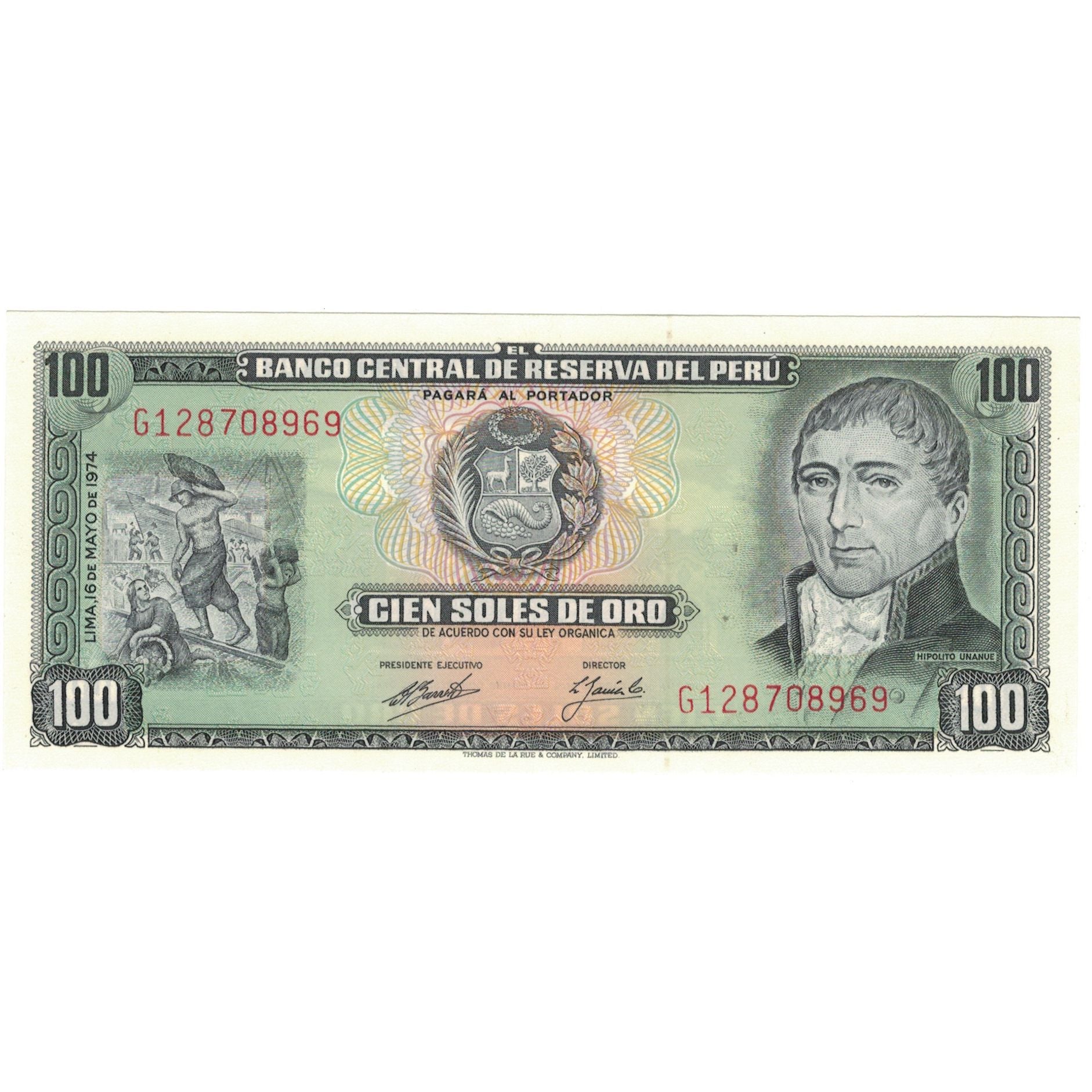 Billet, Pérou, 100 Soles De Oro, 1976, 1974-05-16, KM:102c, SPL+