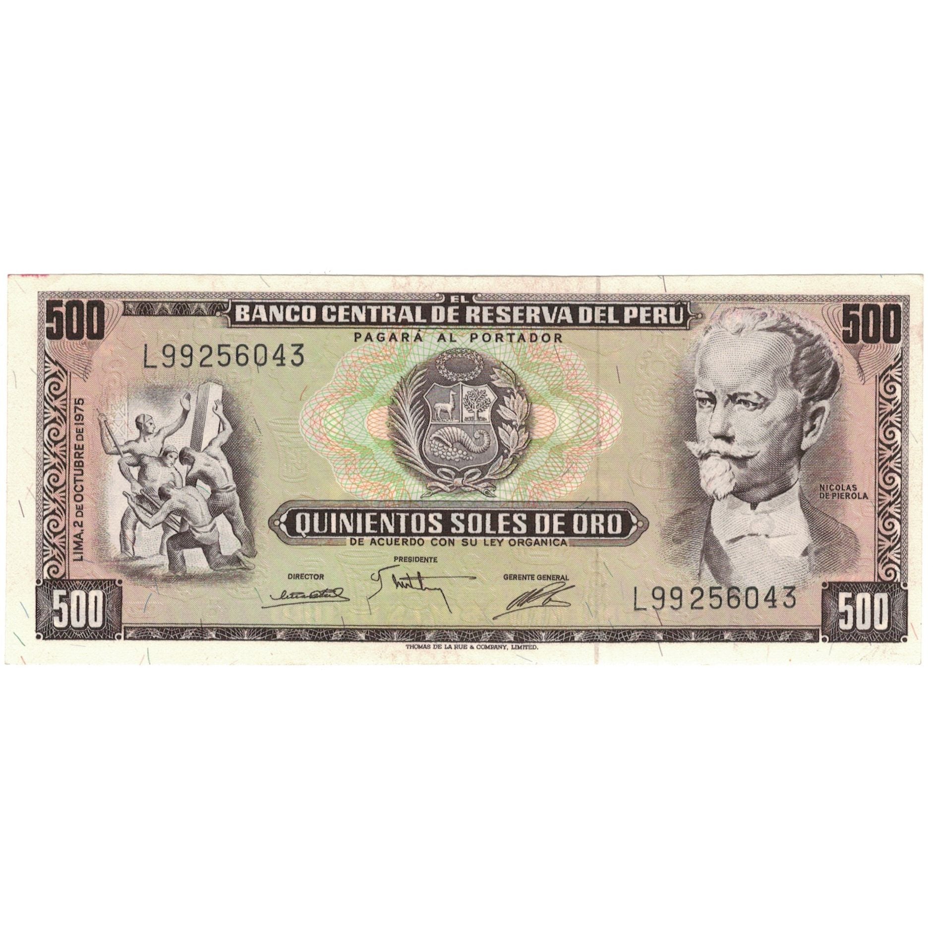 Geldschein, Peru, 500 Soles De Oro, 1975, 1975-10-02, KM:110, UNZ-