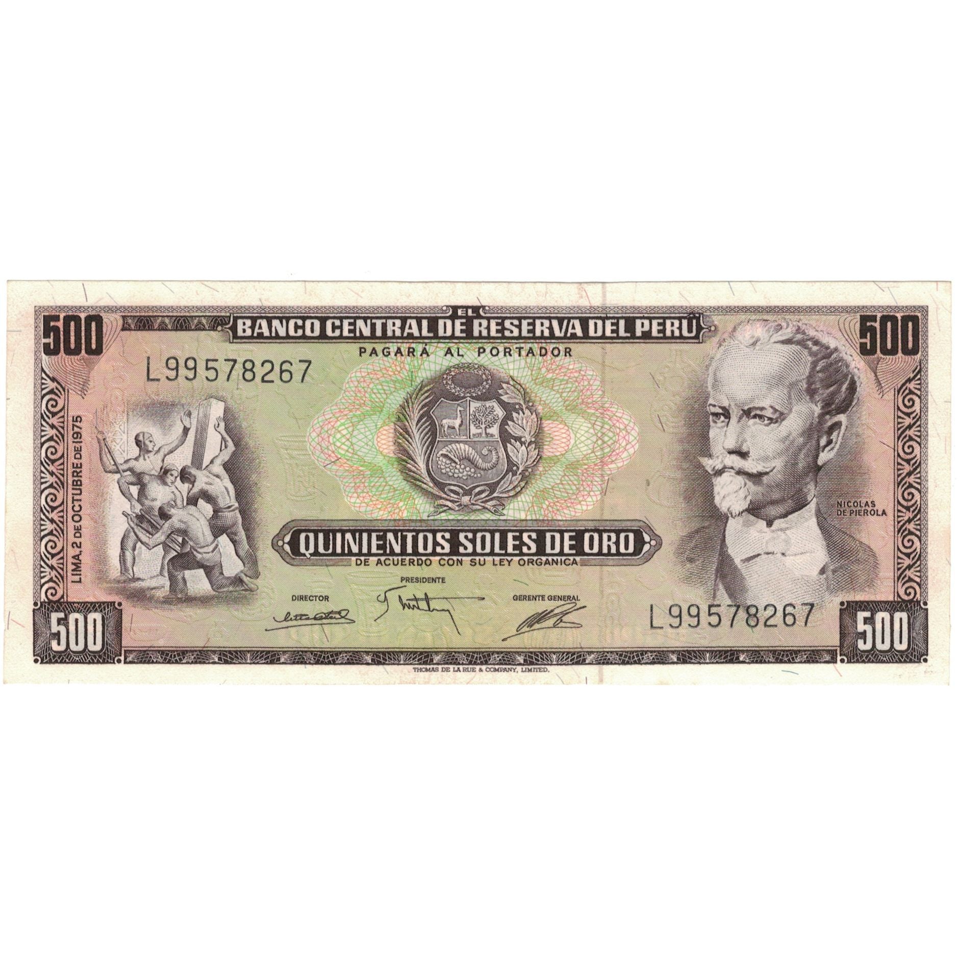 Banknote, Peru, 500 Soles De Oro, 1975, 1975-10-02, KM:110, UNC(64)