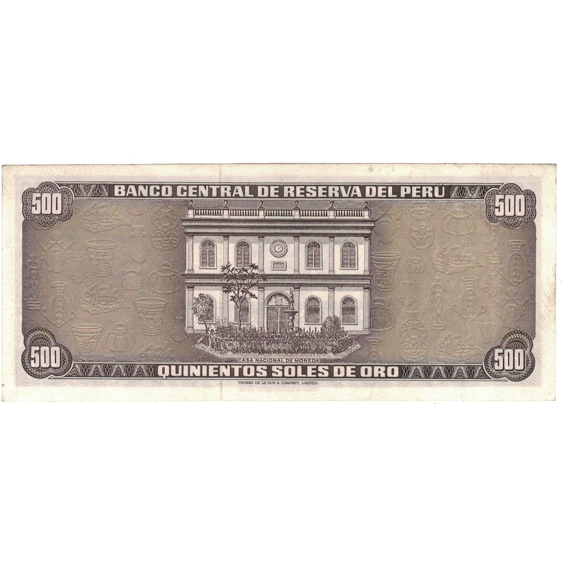 Billet, Pérou, 500 Soles De Oro, 1969, 1969-06-20, KM:104a, SUP+