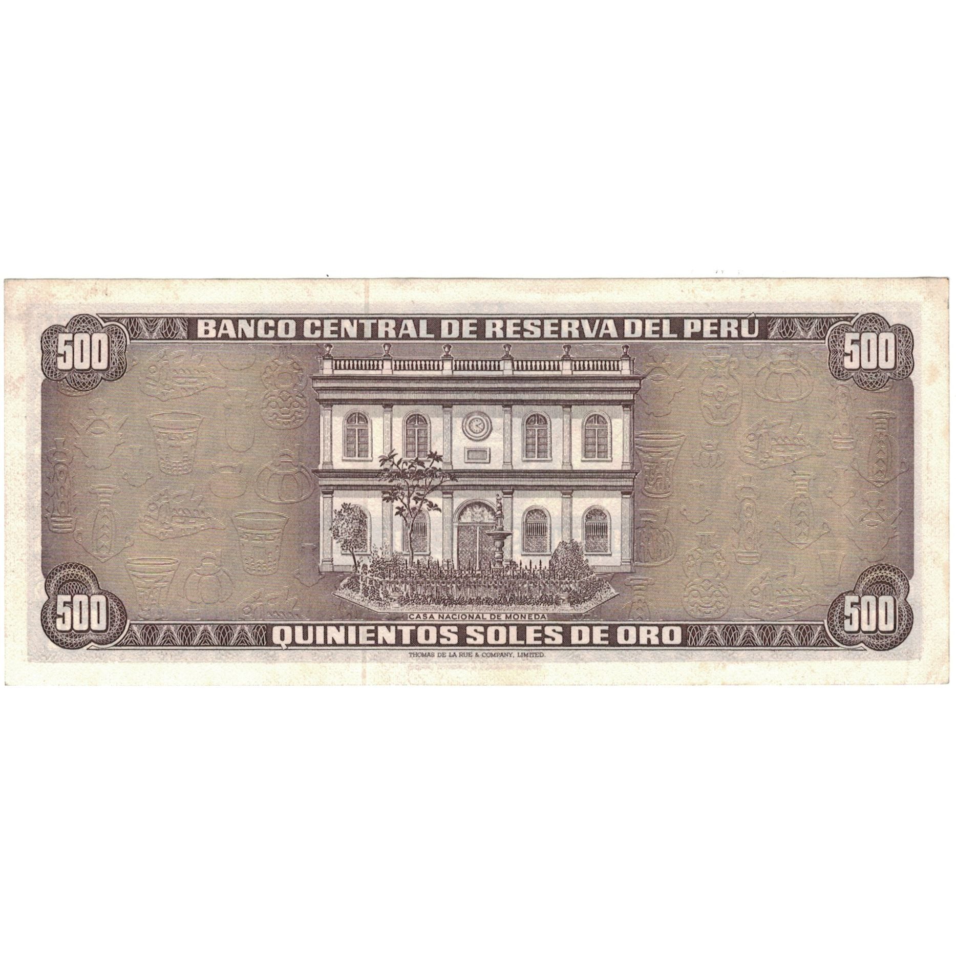 Banconote, Perù, 500 Soles De Oro, 1969, 1969-06-20, KM:104a, SPL-