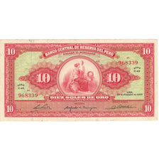 Banknote, Peru, 10 Soles De Oro, 1965, 1965-02-26, KM:88, VF(30-35)