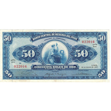 Billet, Pérou, 50 Soles De Oro, 1965, 1965-08-20, KM:89a, TTB+