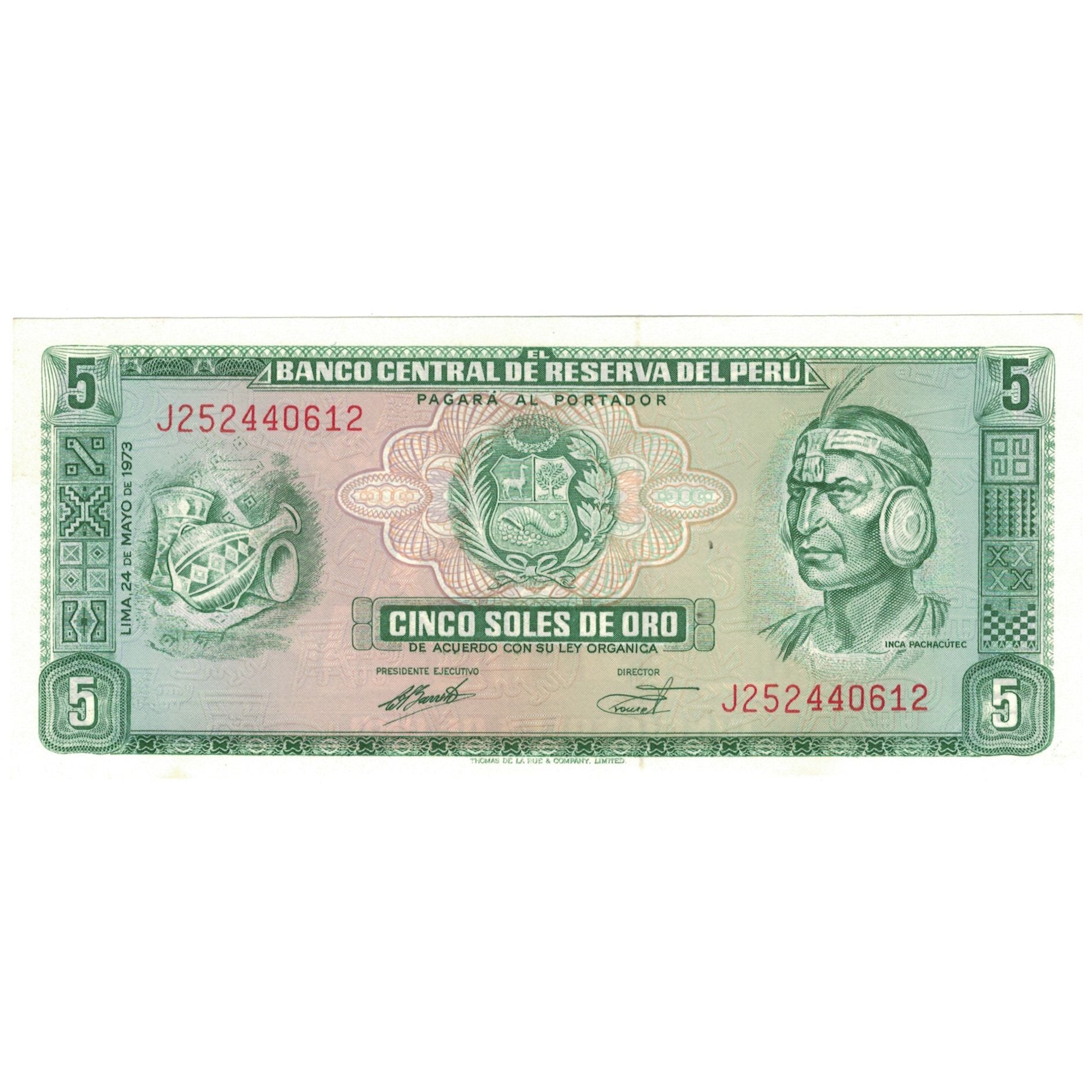 Nota, Peru, 5 Soles De Oro, 1973, 1973-05-24, KM:99a, UNC(64)