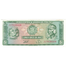 Billet, Pérou, 5 Soles De Oro, 1969, 1969-06-20, KM:99a, SPL+
