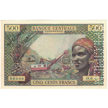 Geldschein, Äquatorial Afrikanische Staaten, 500 Francs, Specimen, KM:4c, UNZ-