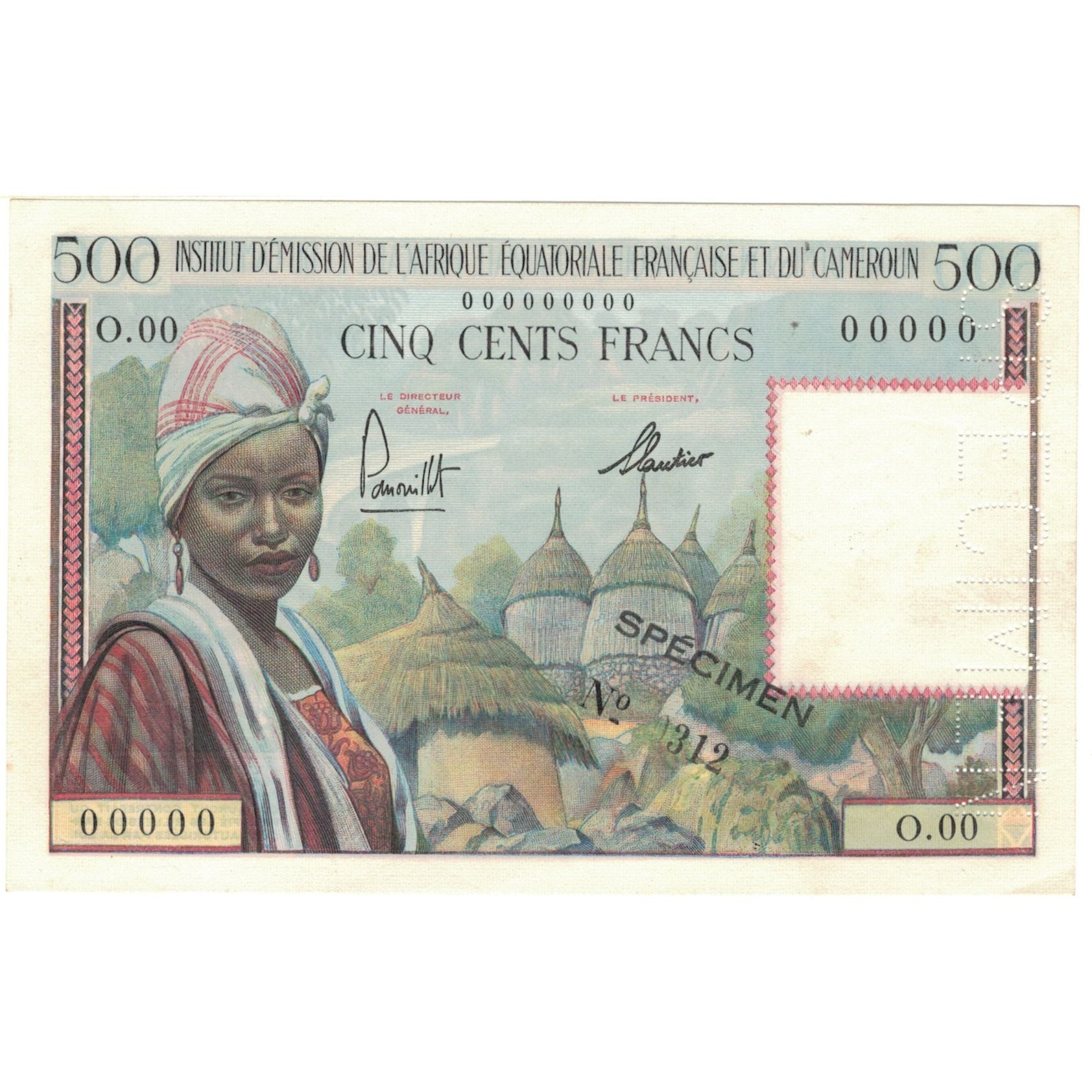 Billet, Cameroun, 500 Francs, Specimen, KM:4c, SPL+