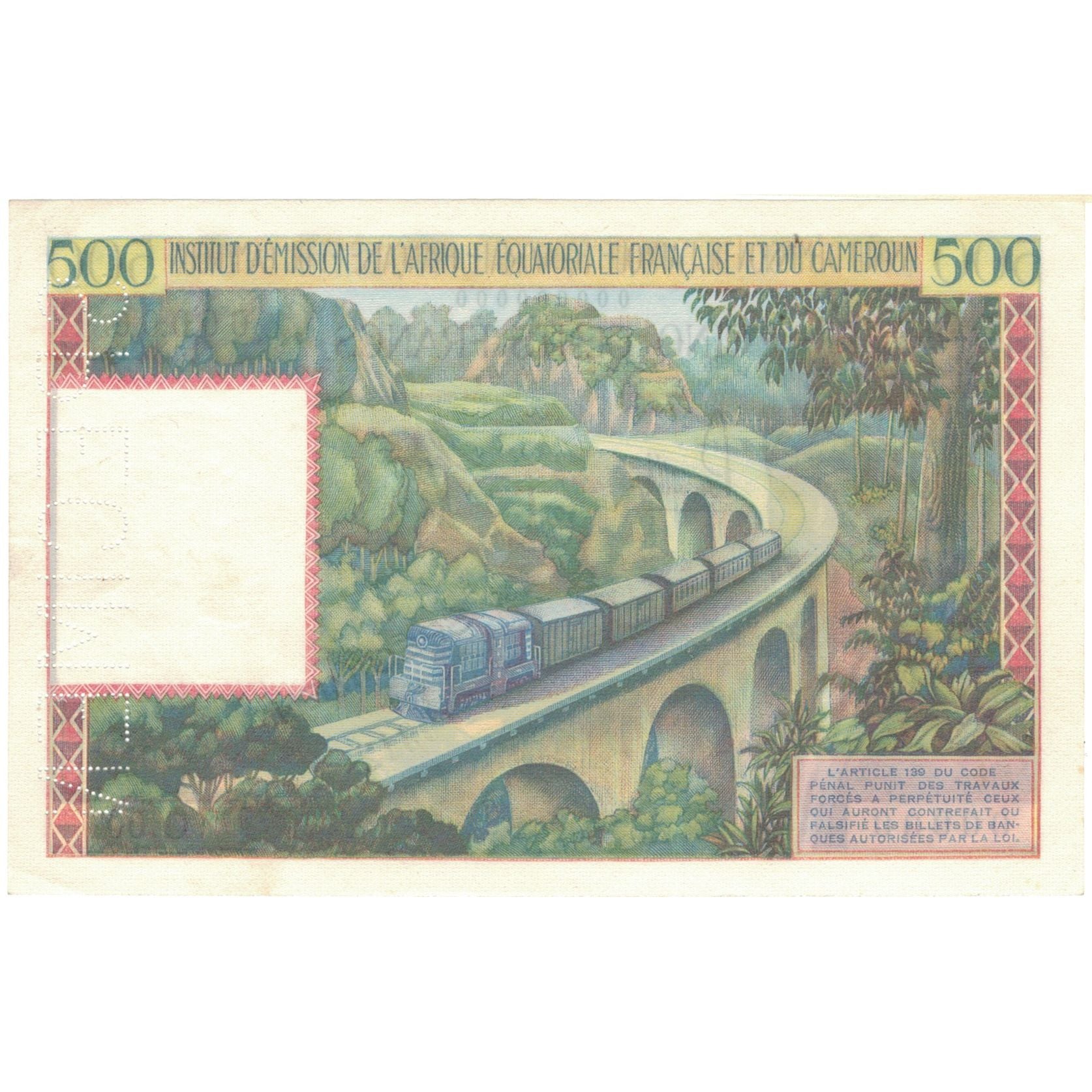 Billet, Cameroun, 500 Francs, Specimen, KM:4c, SPL+