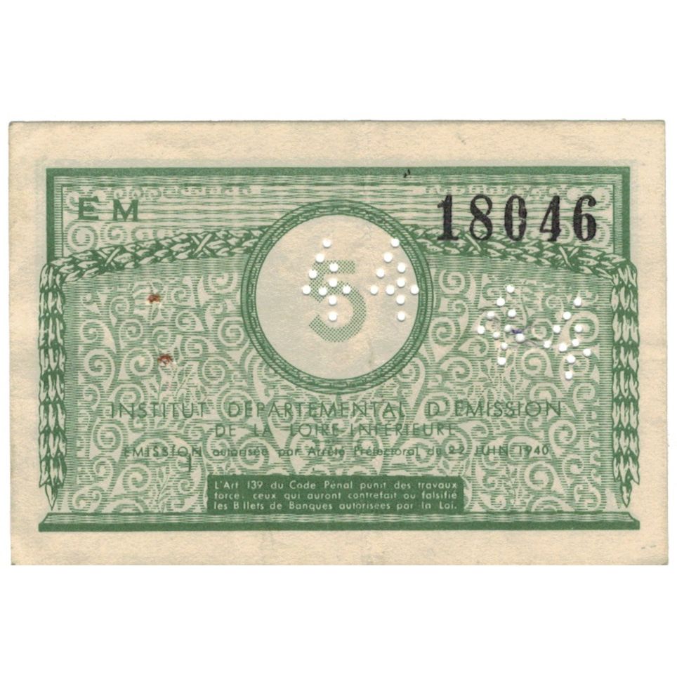 Frankreich, Nantes, 5 Francs, 1940, SS