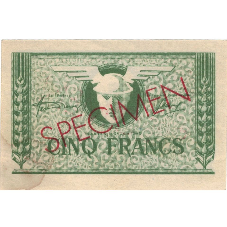 França, Nantes, 5 Francs, 1940, UNC(60-62)
