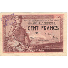 France, Nantes, 100 Francs, 1940, Specimen, AU(50-53)