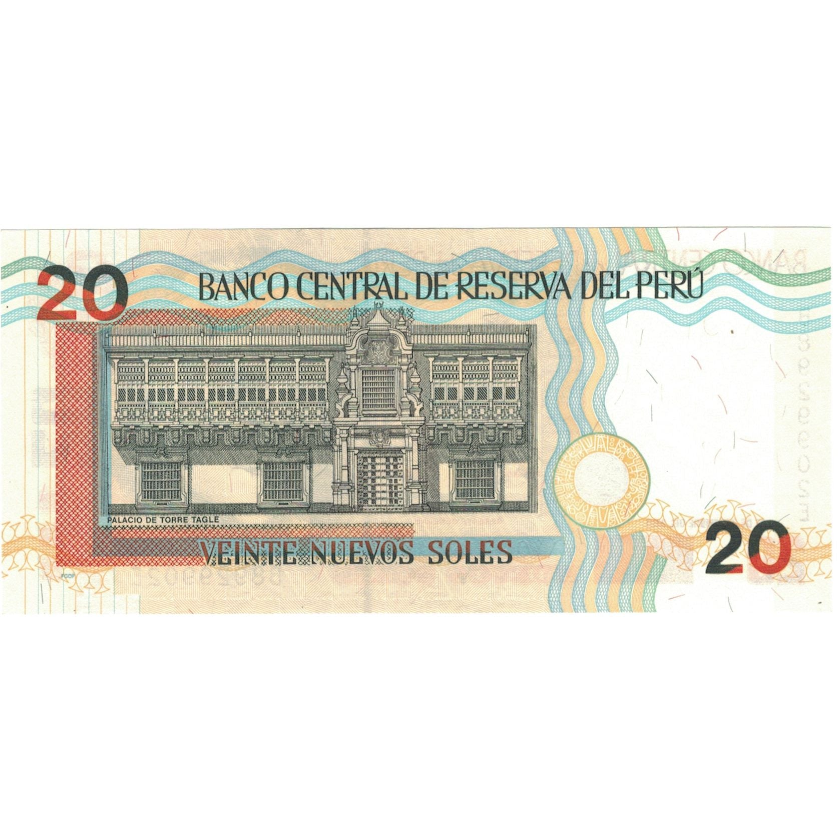 Banconote, Perù, 20 Nuevos Soles, 2001, 2001-09-27, KM:176a, SPL+