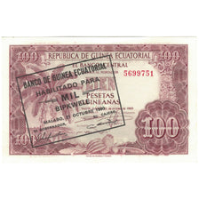 Geldschein, Equatorial Guinea, 1000 Bipkwele on 100 Pesetas, 1980, 1980-10-21