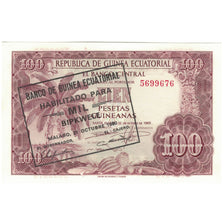 Billet, Equatorial Guinea, 1000 Bipkwele on 100 Pesetas, 1980, 1980-10-21