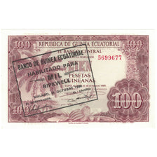 Geldschein, Equatorial Guinea, 1000 Bipkwele on 100 Pesetas, 1980, 1980-10-21