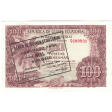 Billete, 1000 Bipkwele on 100 Pesetas, 1980, Guinea Ecuatorial, 1980-10-21