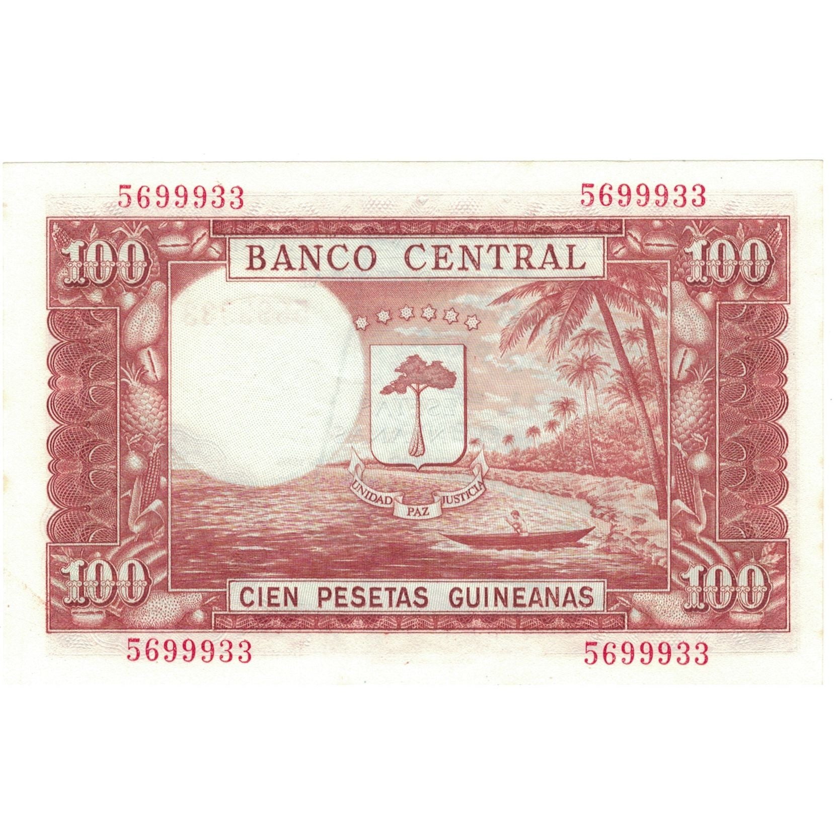 Billet, Equatorial Guinea, 1000 Bipkwele on 100 Pesetas, 1980, 1980-10-21