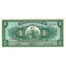 Banknot, Peru, 5 Soles De Oro, 1962, 1962-02-09, KM:83a, UNC(64)